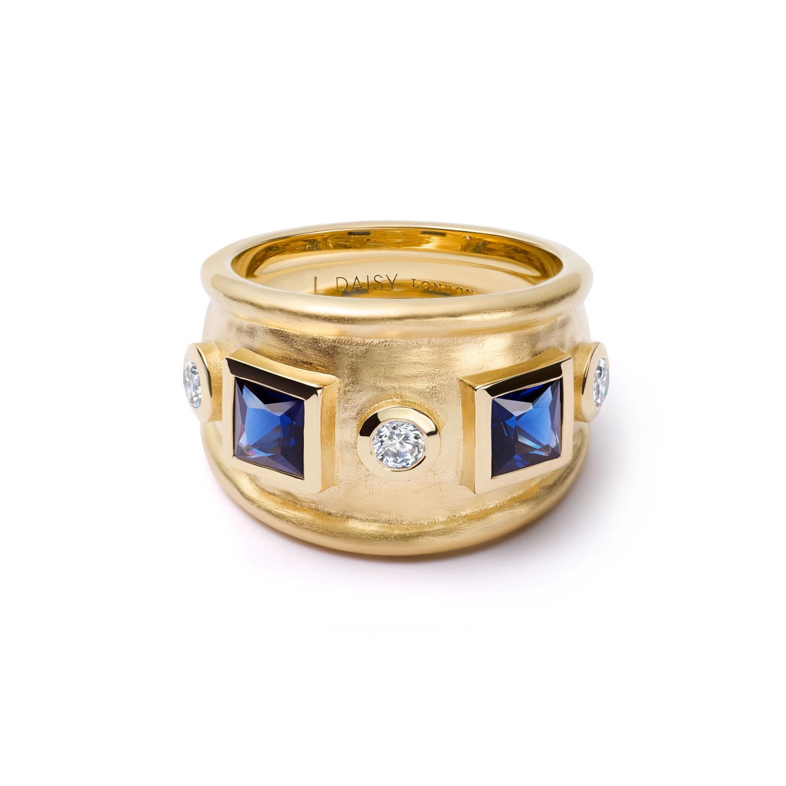 Image of Chunky Stone Textured Ring 18ct Gold Plate
