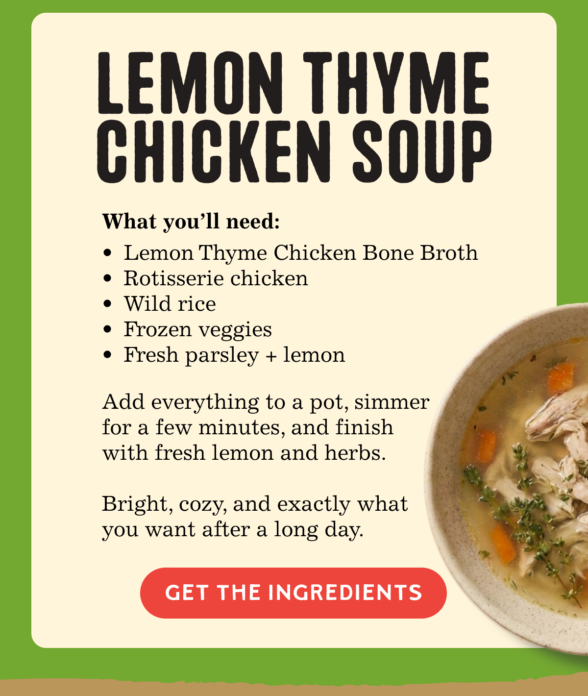 Lemon Thyme CHicken Soup 