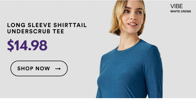 Long Sleeve Shirttail Underscrub Tee | $14.98 | Shop Now