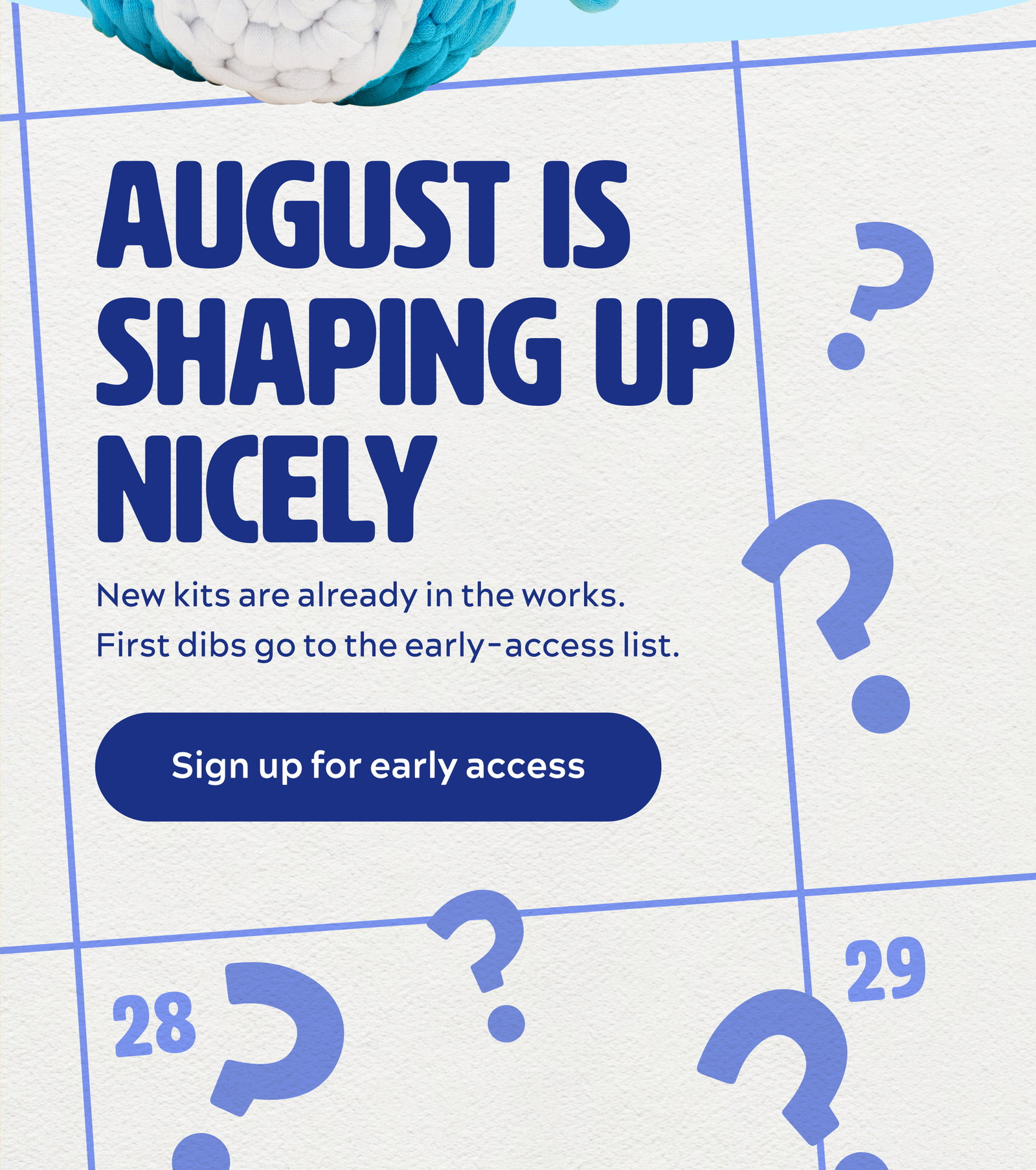 August is shaping up nicely