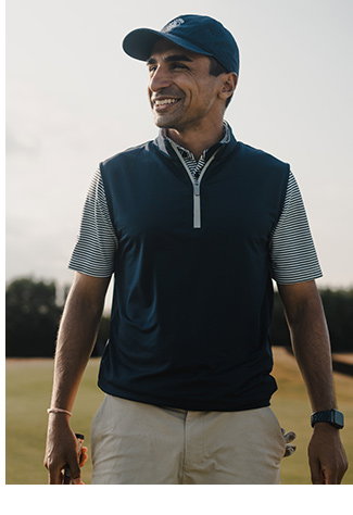 g.DUNNET Mens Quarter Zip Lightweight Performance Golf Slipover