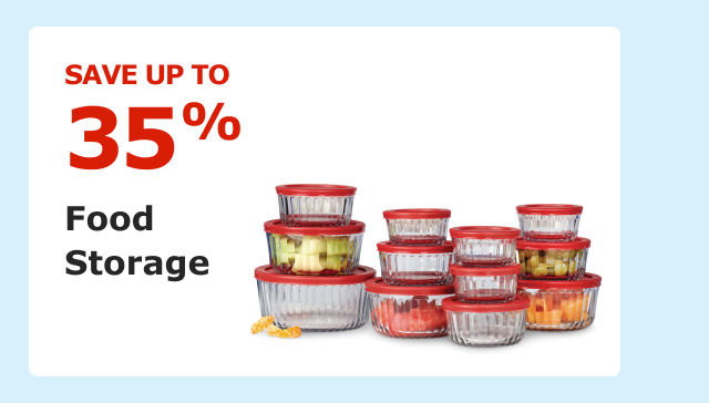 Save up to 35% on Food Storage.
