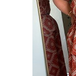 Rust Orange Abstract Vest Top