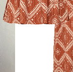 Rust Orange Abstract Vest Top