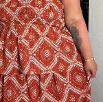 Rust Orange Abstract Vest Top