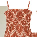 Rust Orange Abstract Vest Top