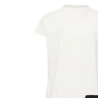 White Pleated Shoulder Top