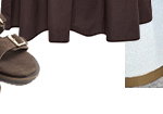 Chocolate Brown 2-In-1 Poplin Midi Dress