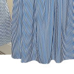 Blue Stripe Puff Sleeve Dress