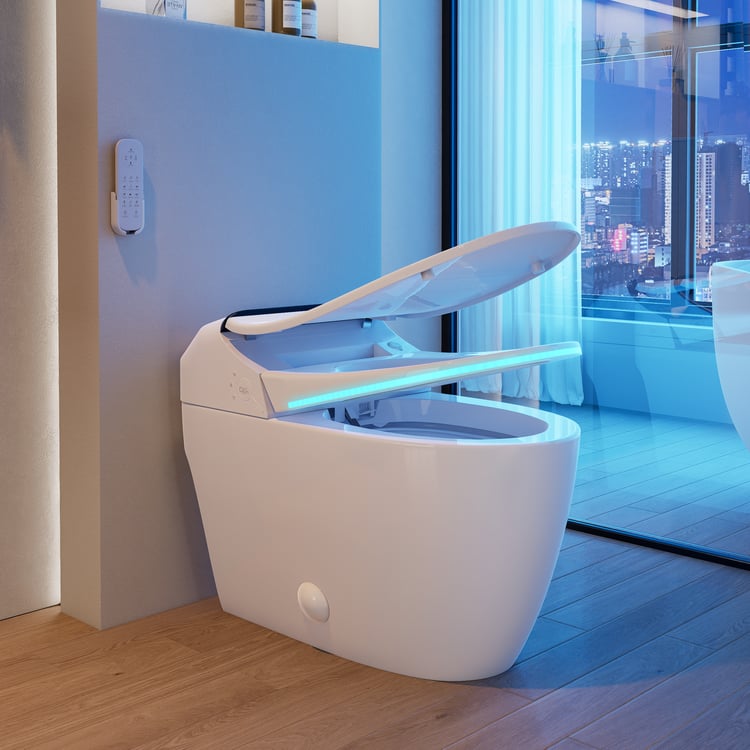 Hynova AX2 Pro Smart Bidet Toilet with Aromatherapy, White, 1.28 GPF