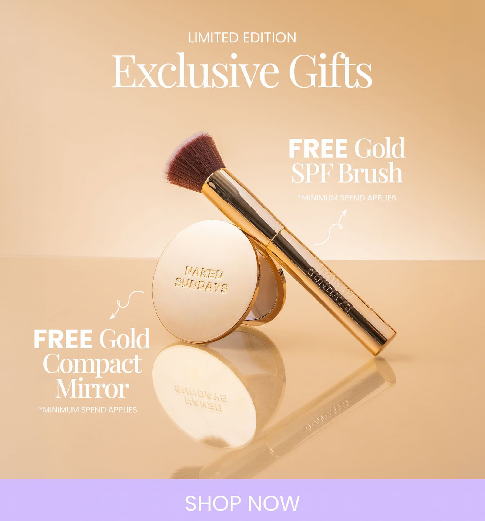 Limited Edition gold gifts at checkout