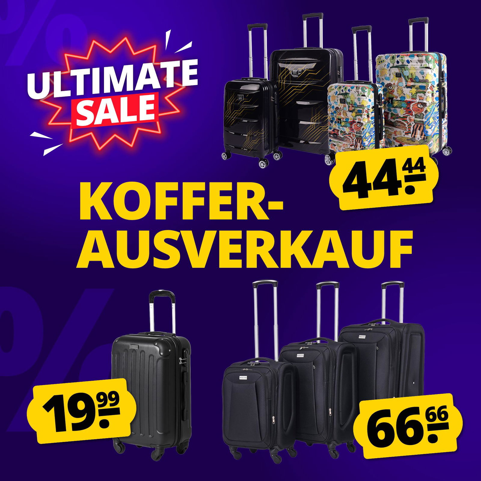 Großer Koffer-Ausverkauf