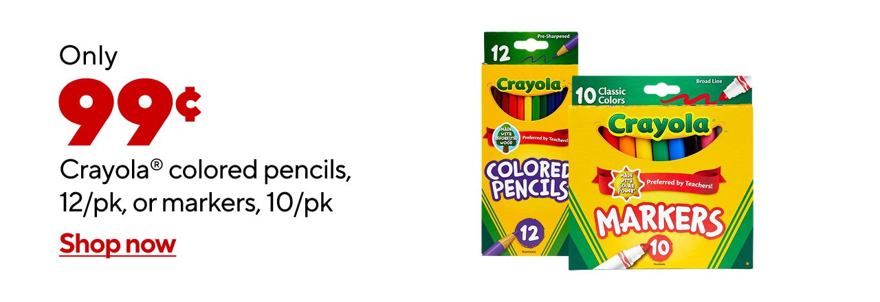 $.99 Crayola Colored Pencils and Markers