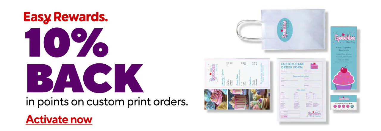 10% Back in Points on Custom Print Orders