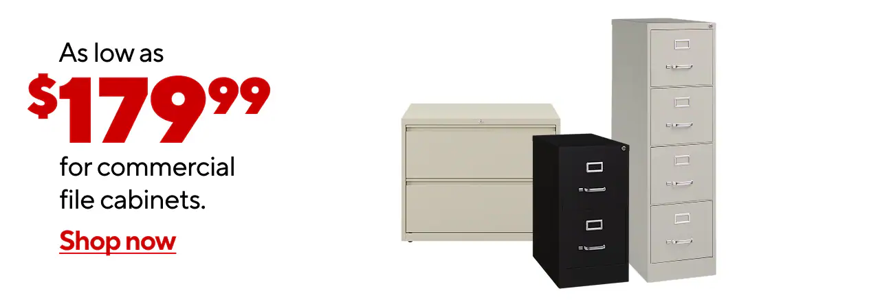 Commercial Grade File Cabinets starting at $179.99