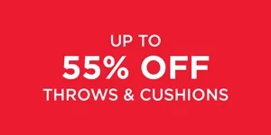 Up To 55% Off Cushions & Throws