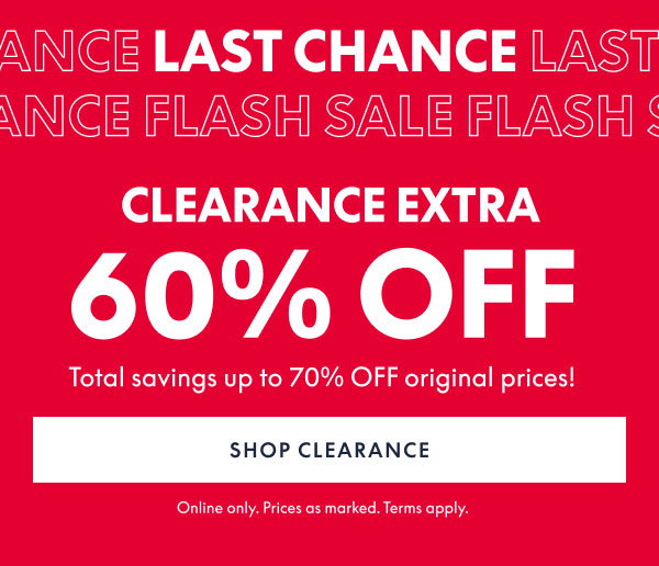 60% Off Clearance