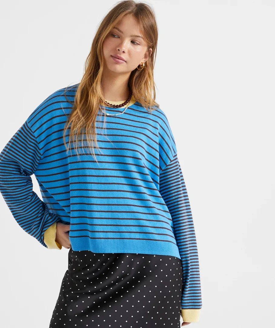 HARRIET BOXY CROPPED KNIT SWEATER