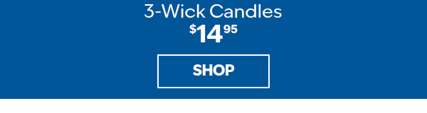 3-Wick Candles $14.95 SHOP