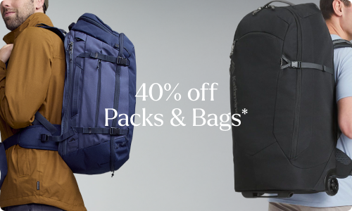 40% off Packs & Bags*