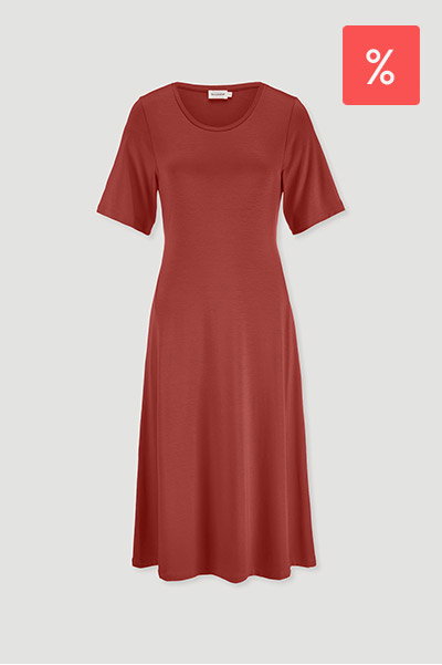 Jersey Kleid Kniebedeckend Slim aus TENCEL™ Lyocell