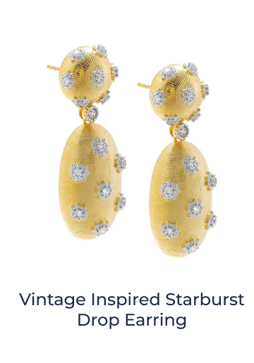 Vintage Inspired Starburst Drop Earring