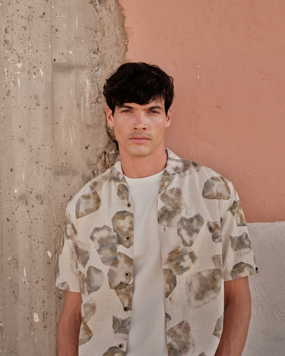 Printed short-sleeved shirt | Green