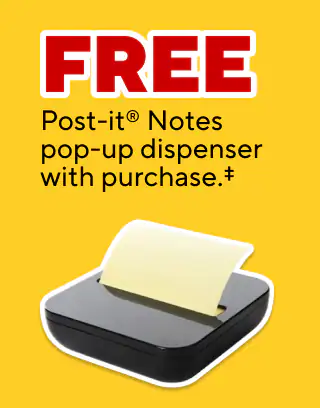 The most wonderful time of the year
As low as $0.25 for school supplies
Only $0.50 Staples 1-subject composition book, 100 pages
Only $0.99 Crayola colored pencils, 12/pk, or markers, 10/pk
Free Post-it Notes pop-up dispenser with any purchase
