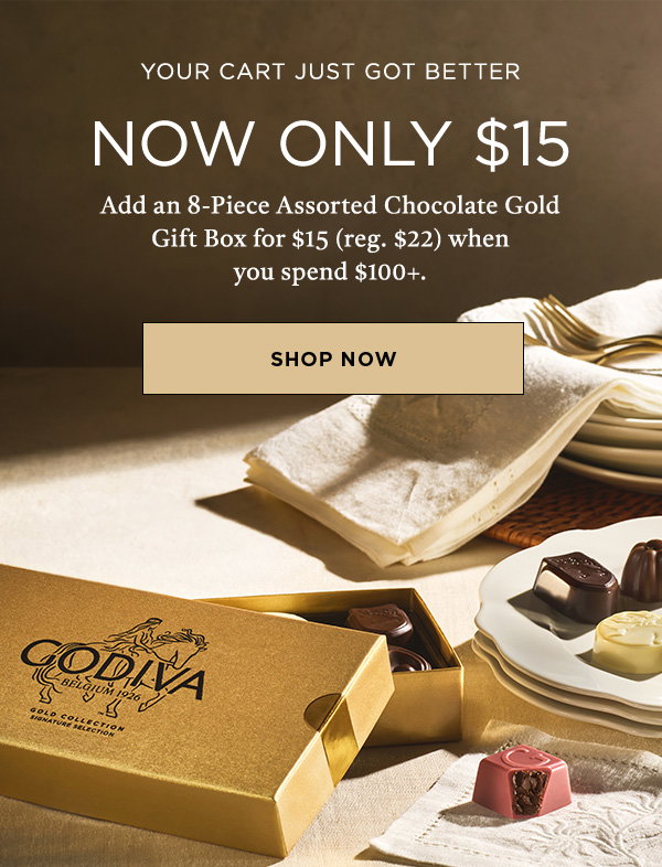 Assorted Chocolate Gold Gift Box, 8pc.