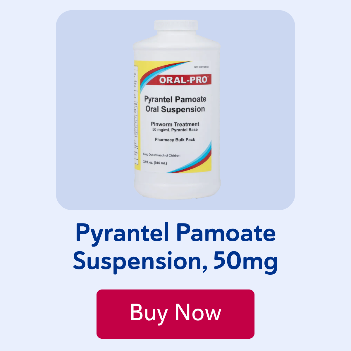Pyrantel Pamoate Suspension, 50mg