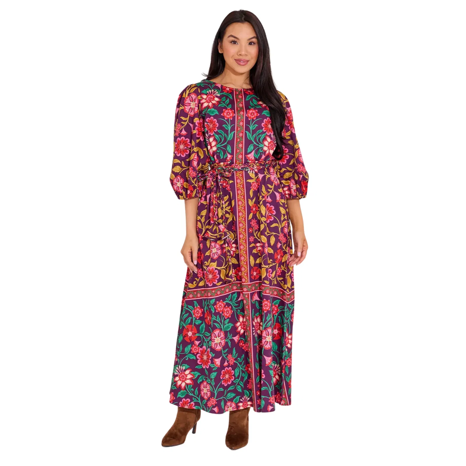 Image of Clover Dress in Medieval Floral
