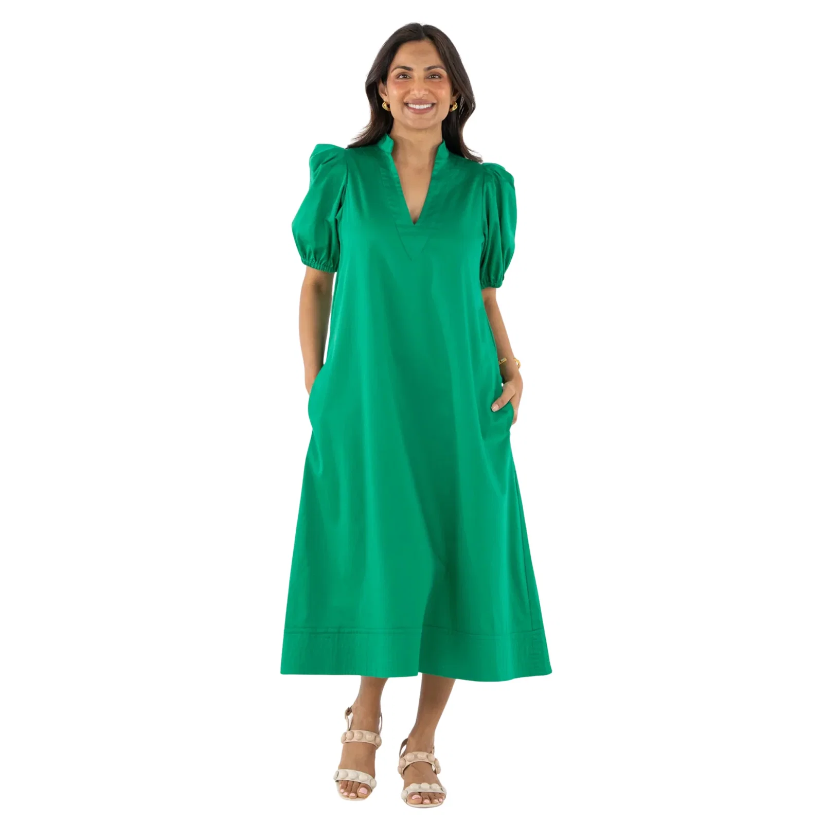 Image of Hampton Dress in Jellybean Cotton Poplin