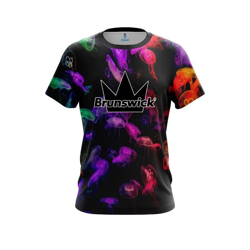 Image of Brunswick Glowing Jellyfish CoolWick Bowling Jersey