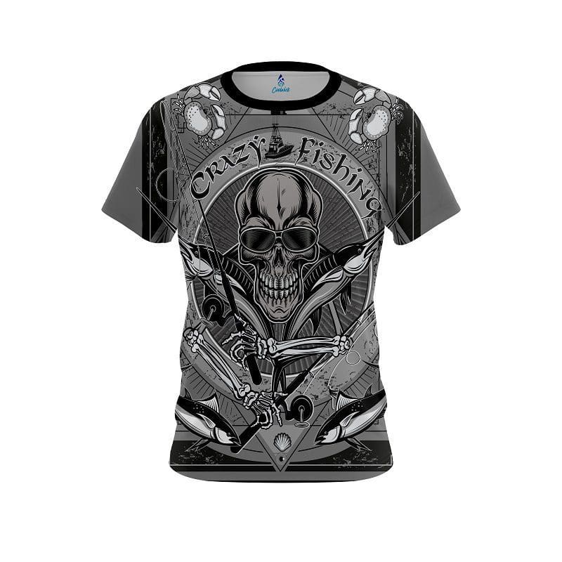 Image of Skull Crazy Fish CoolWick Fishing Jersey