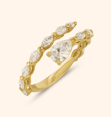Cleo Yellow Gold Diamond Dress Ring