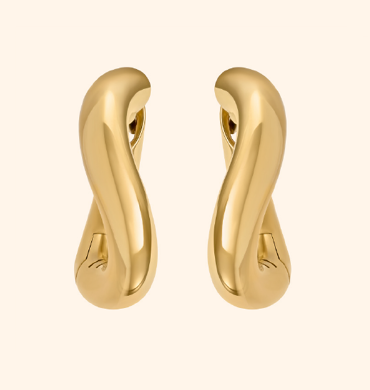 Making Waves 18ct Yellow Gold Hoop Earrings