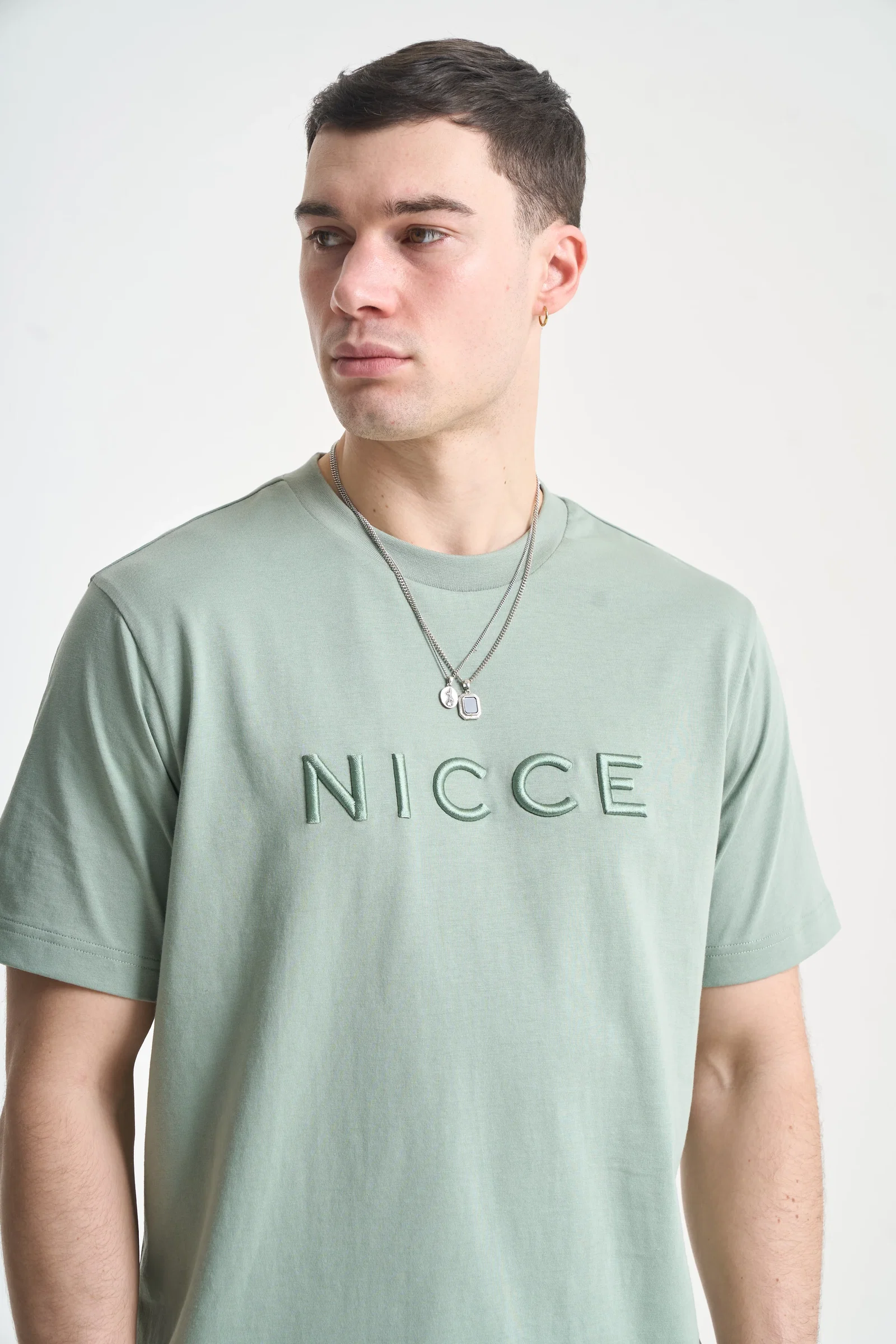 Image of NICCE Mens Mercury T-Shirt | Sage