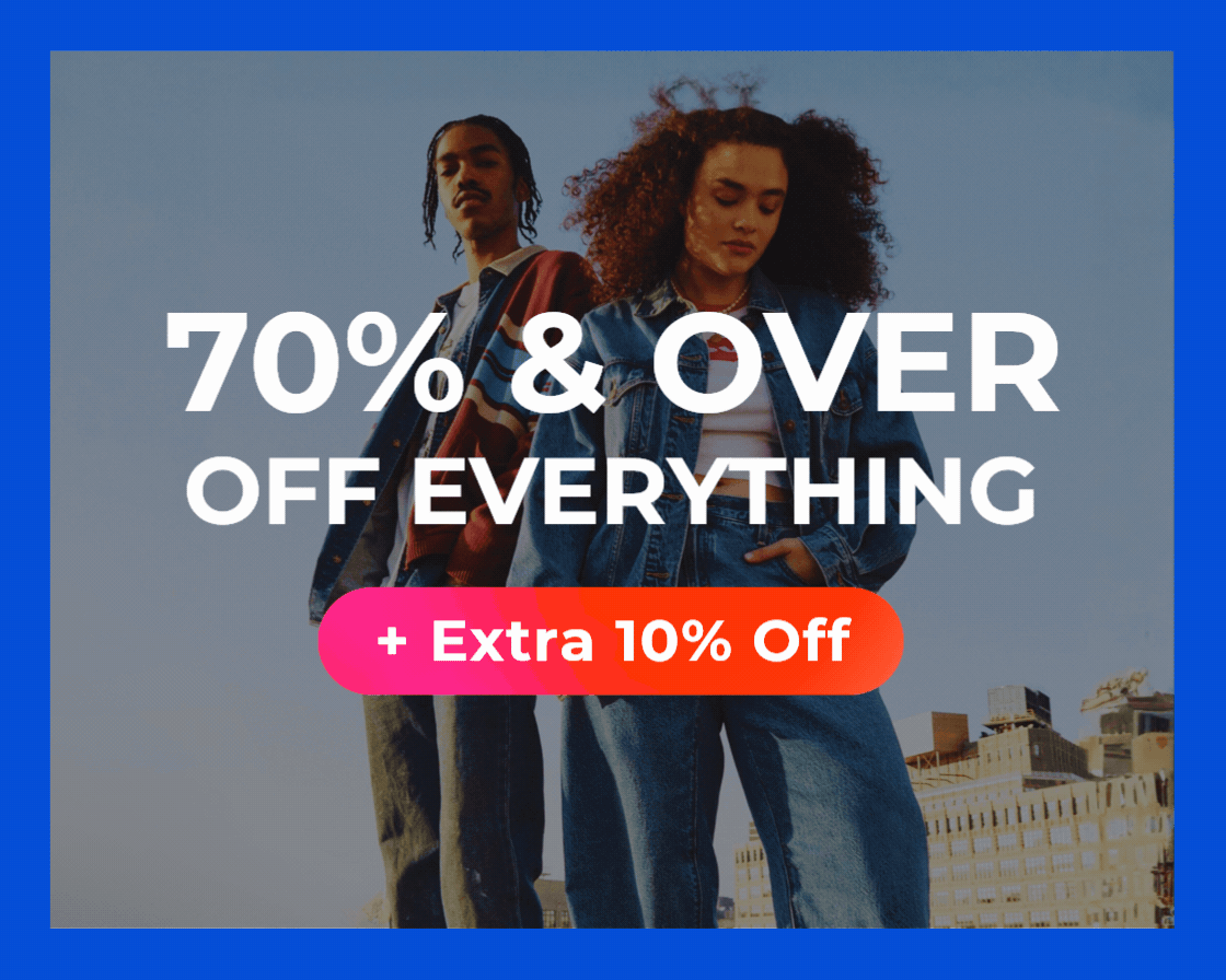 OUTLET 70% % OVER OFF