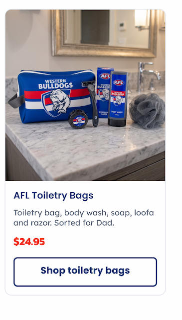 An AFL Wet Pack Sitting on a bathroom counter