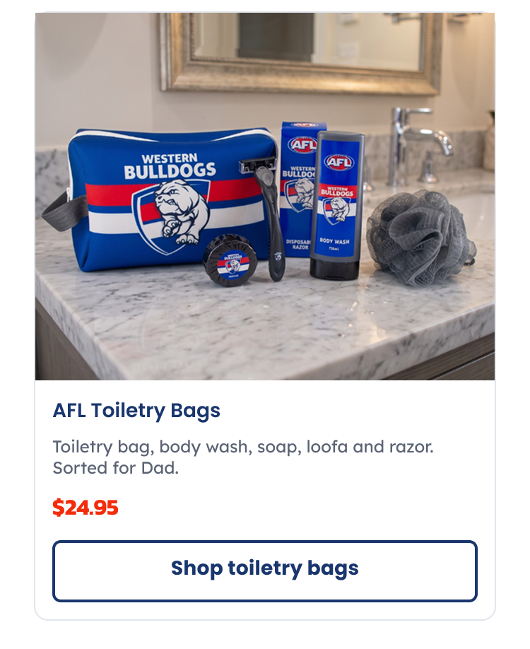 An AFL Wet Pack Sitting on a bathroom counter