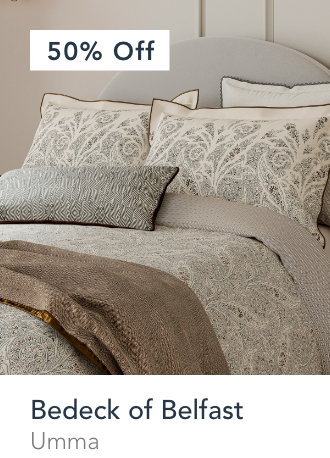 Save 50% Bedeck of Belfast Umma Bedding in Charcoal/Gold