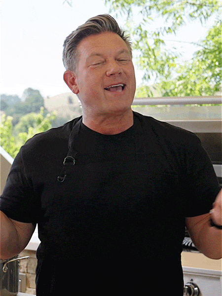 GIF: Chef Tyler Florence announcing the sweepstakes prizes