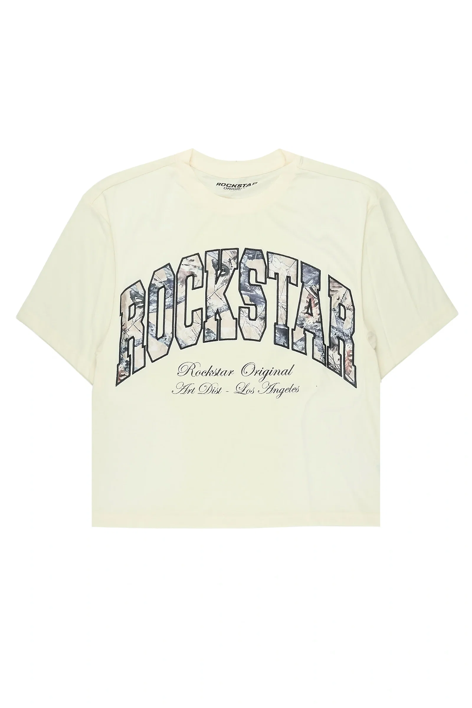 Image of Alas Beige Boxy Crop Tee