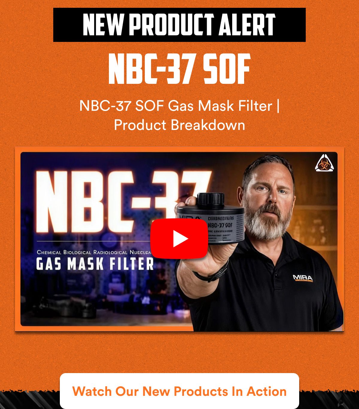 New product alert nbc-37 sof nbc-37 SOF Gas Mask Filter | Product Breakdown Watch Our New Products In Action