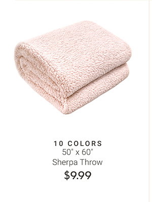 50" x 60" Sherpa Throw