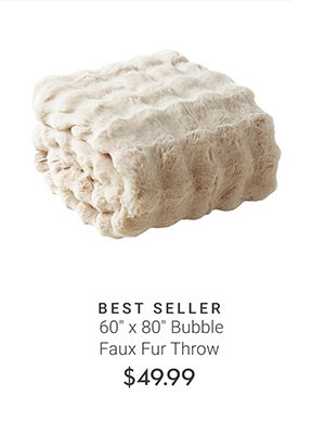 60" x 80" Bubble Faux Fur Pillow