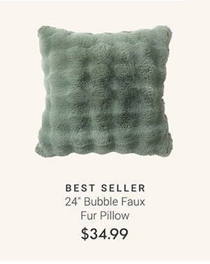 23" Bubble Faux Fur Pillow
