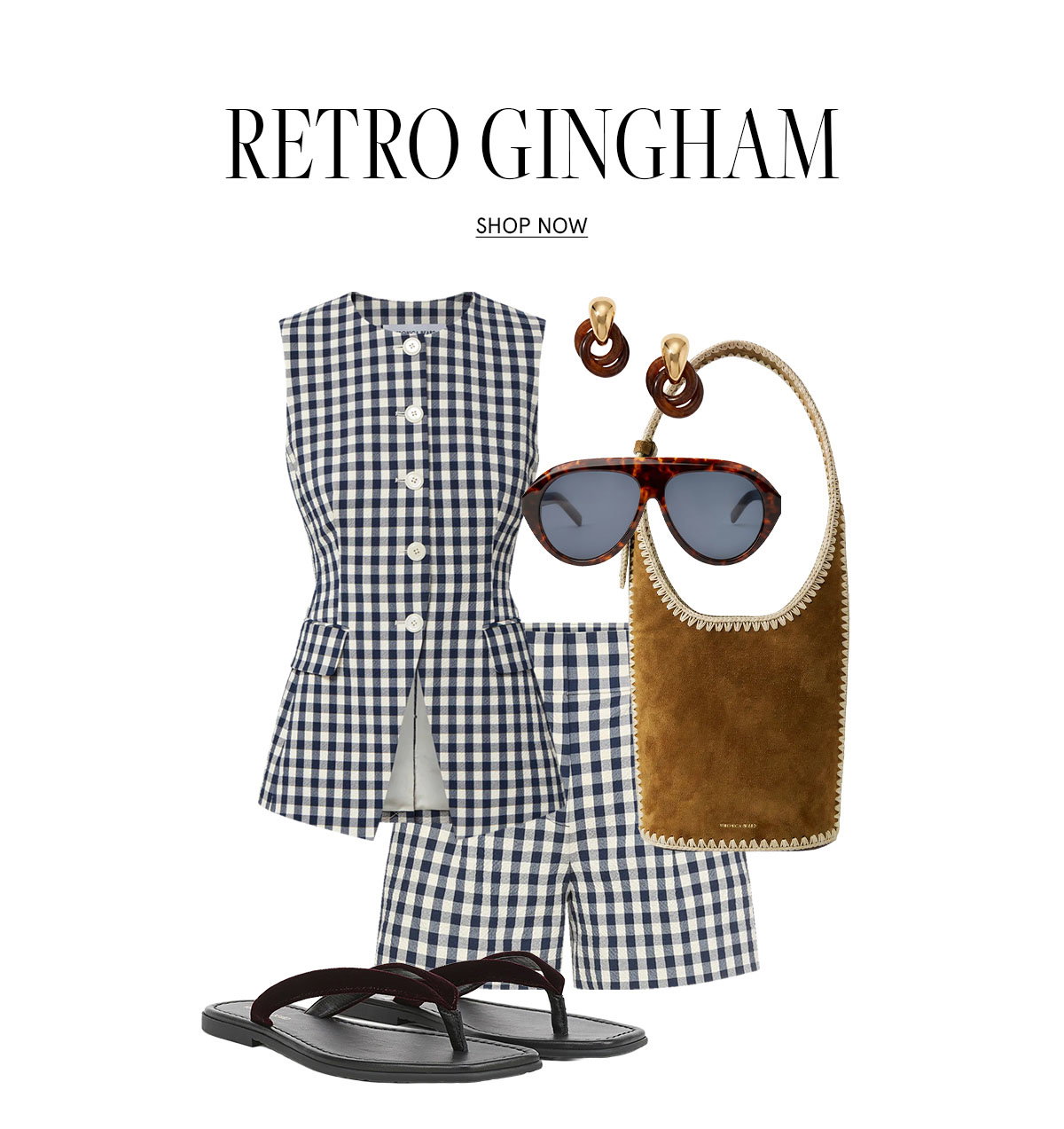 Lois Gingham Vest