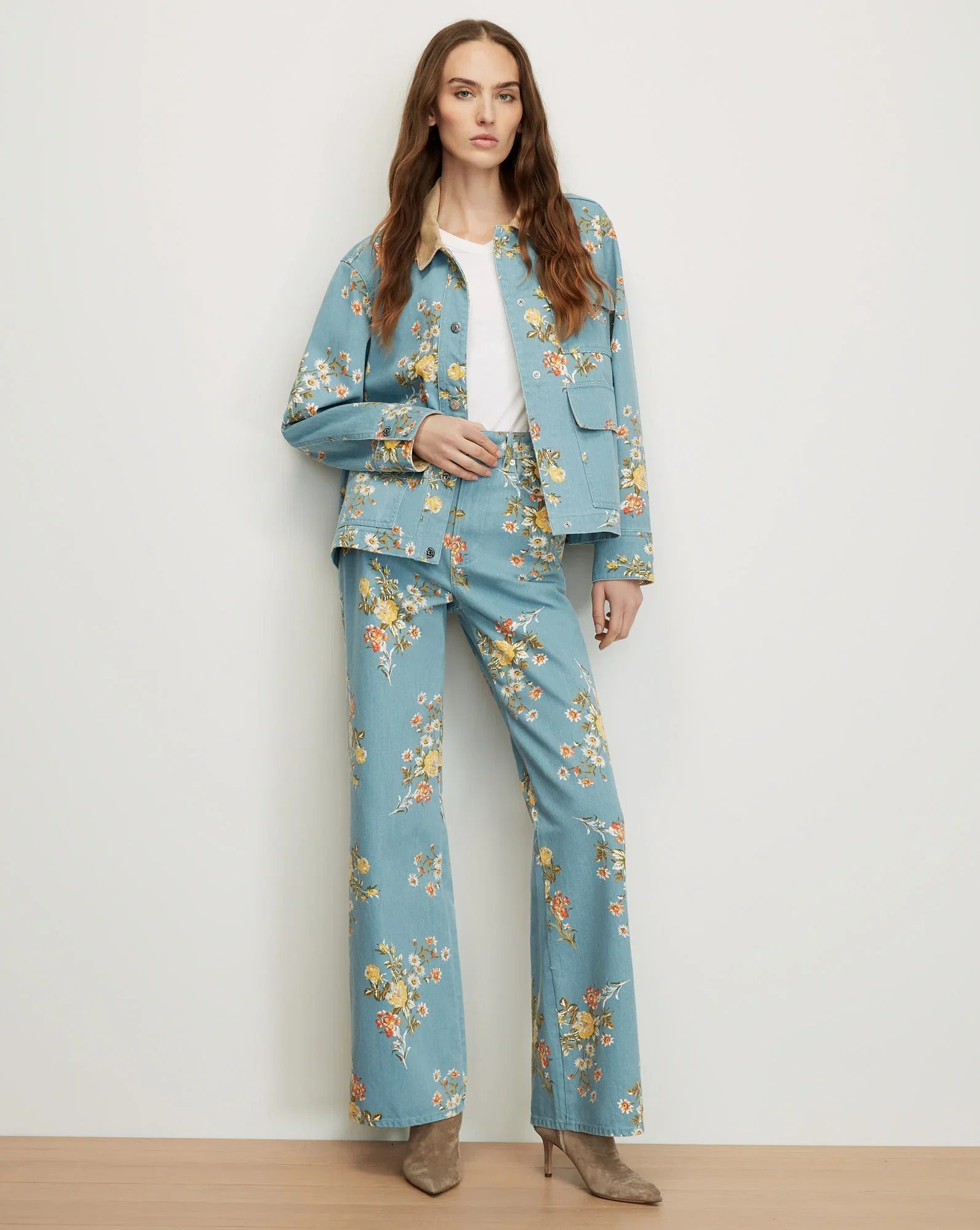 Image of Taylor Floral Wide-Leg Jean