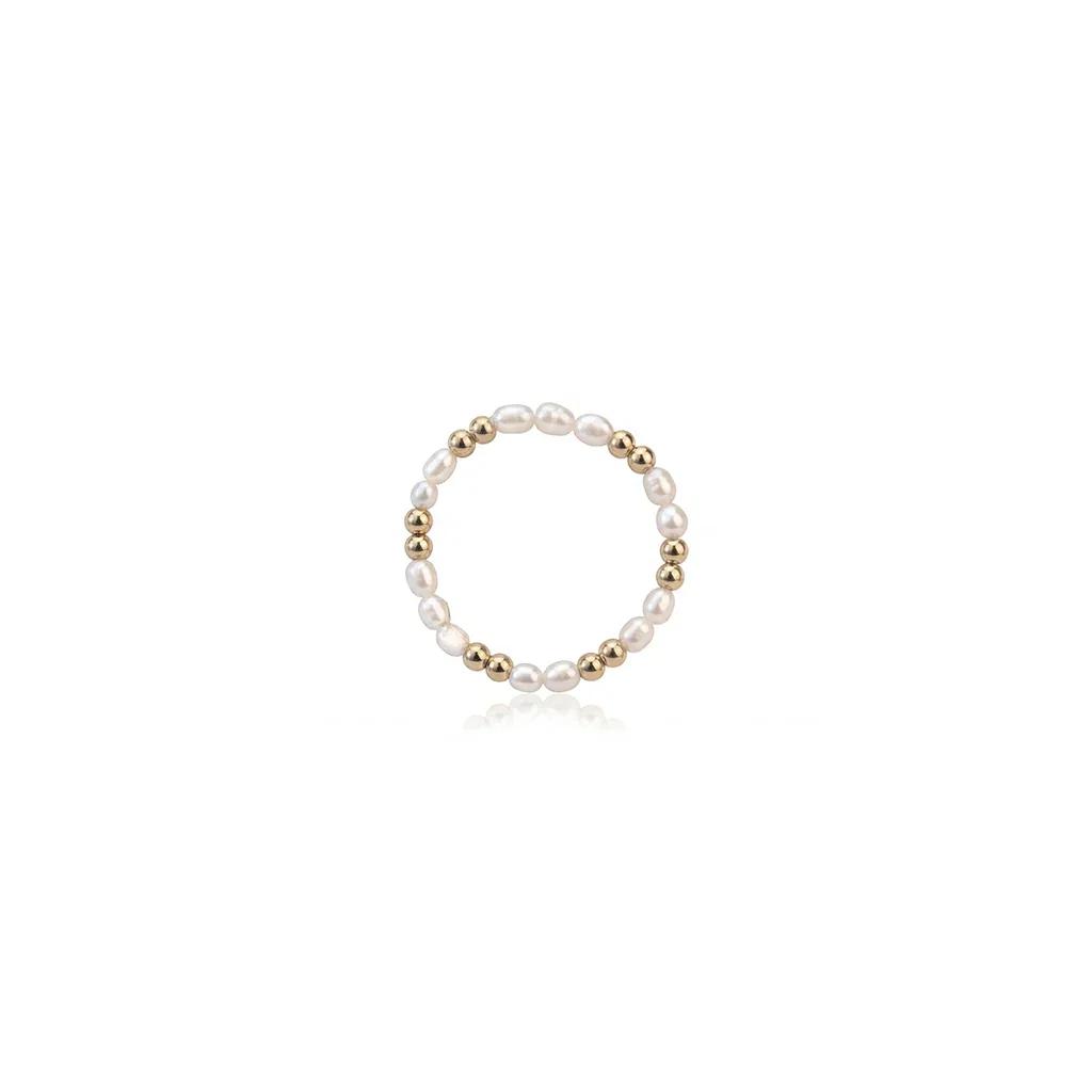 Image of Gold and Pearl Ring